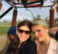 Alexandra Daddario and Kate Upton on set for The Layover. St Louis drone filming with tethered balloon and the Arch.